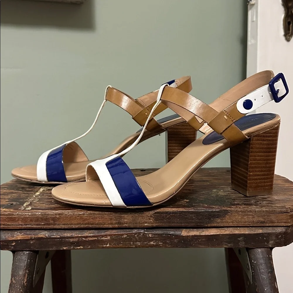 Tommy Hilfiger Fremont 2 Blue and White Heeled Sandals